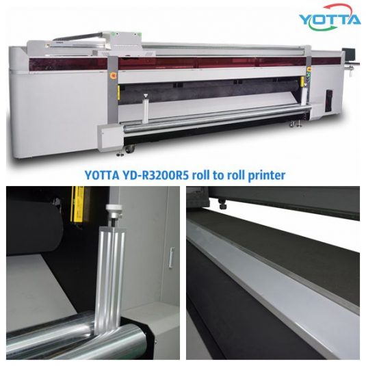 YOTTA's YD-R3200R5 UV roll to roll printing machine