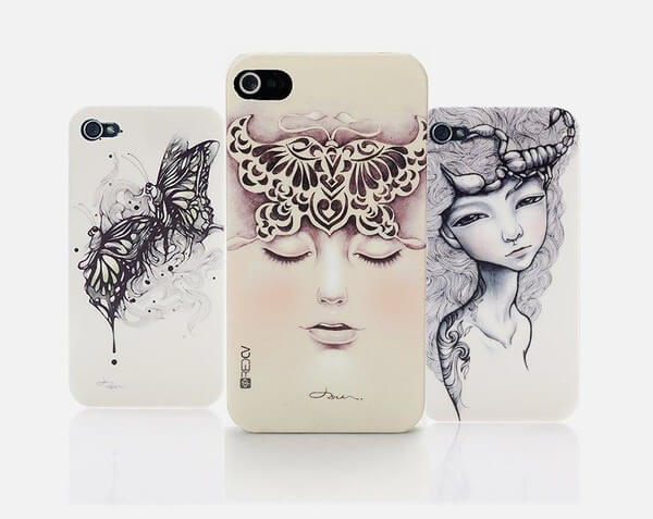 mobile phone case printed with embossed effect