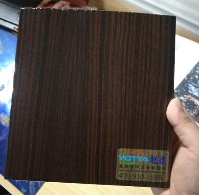 Wood grain wall panel printing