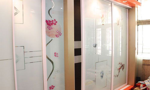 Glass sliding door printing